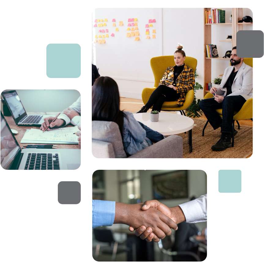 feature-partners A collage of people working together